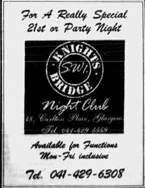 Knightsbridge SW1 advert 1988